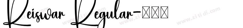 Reiswar Regular字体转换